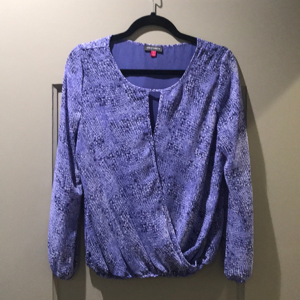 Vince Camino Snakeskin Purple Blouse